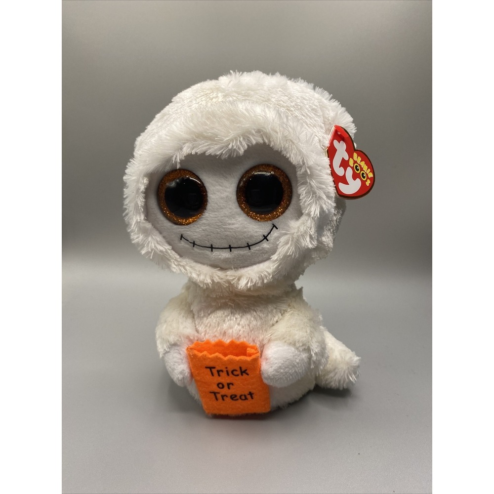 Ty Silk Beanie Boo MIST the Halloween Ghost 6" Trick Or Treat Plush Decoration